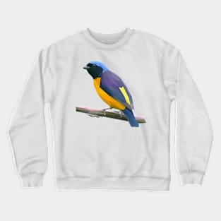 Golden-rumped Euphonia Lowpoly Art Crewneck Sweatshirt